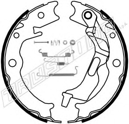 TRUSTING 027.007K Brake Shoe Set, parking brake